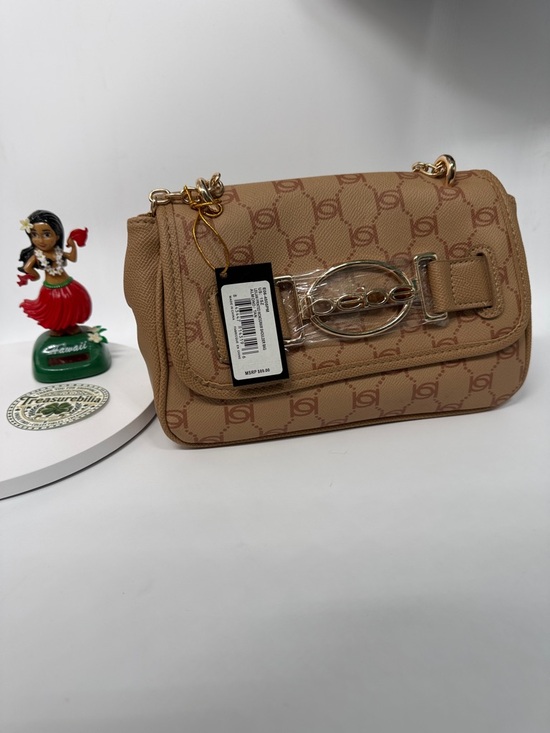 Handbags - Tan Leilani monogram Signature Pattern Gold Chain Shoulder Bag
